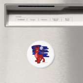 月明誇りを持ったかりの下の赤いジェラート マグネット (インサイチュ (食洗機))