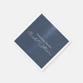 月星とストリングライトのブライダルシャワー スタンダードカクテルナプキン (角)