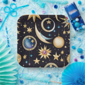 月星の天空 ペーパープレート (パーティー)