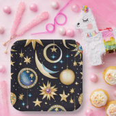 月星の天空 ペーパープレート (パーティー)