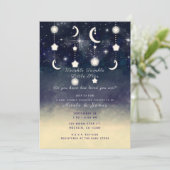 月星グロー天水色ベビーシャワー 招待状 (スタンド正面)