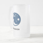 月星疑問に思 フロストグラスビールジョッキ (正面左)