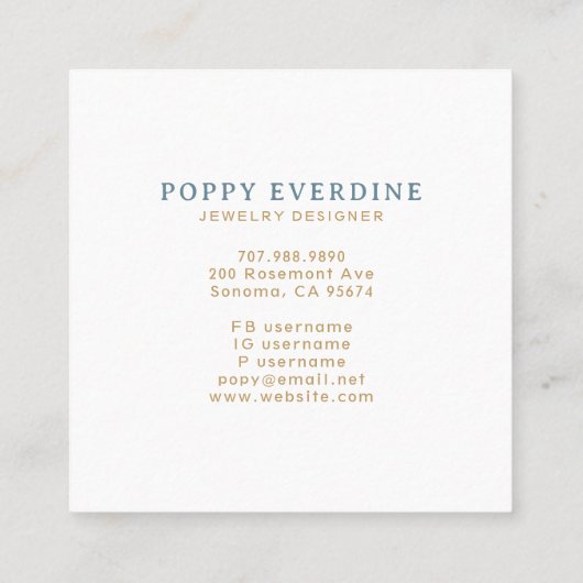 月星 スクエア名刺 (裏面)