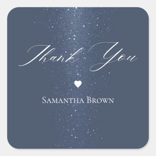 月星＆ストリングライトのブライダルシャワー スクエアシール (正面)