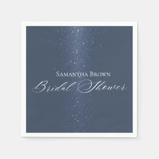 月星＆ストリングライト ブライダルシャワー スタンダードカクテルナプキン (正面)