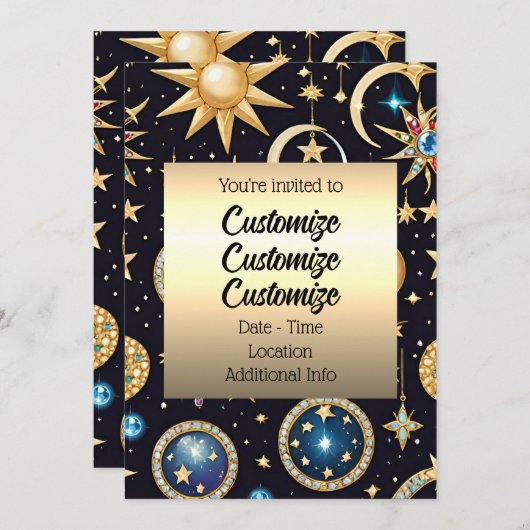 月星 招待状 (正面/裏面)