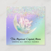 *~*月晶フローラホグラデーションログリッター スクエア名刺 (正面)