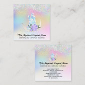 *~*月晶ホロミスティックフローラグラデーショングリッター スクエア名刺 (正面/裏面)