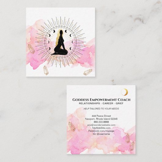 *～*月晶宇宙金ゴールド スクエア名刺 (正面/裏面)