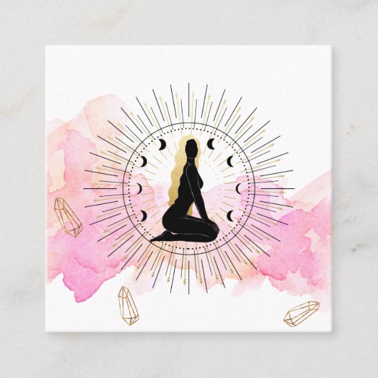 *～*月晶宇宙金ゴールド スクエア名刺 (正面)