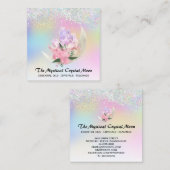 *~*月晶神秘的フローラグラデーショングリッター スクエア名刺 (正面/裏面)