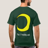 月暗いTへのロケット Tシャツ (裏面)