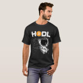 月暗号への宇宙飛行士HODL Bitcoin BTCコイン Tシャツ (正面フル)
