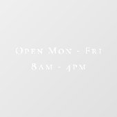 月曜から金曜の角ダッシュビジネスを開く ウィンドウサイン (シート)