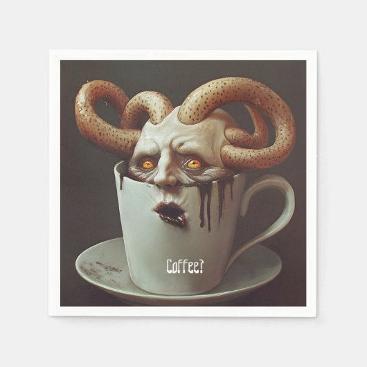 月曜の朝のブルース スタンダードカクテルナプキン (正面)