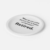 月曜の退職で幸せなおもしろい人 ペーパープレート (アングル)