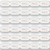 月曜の週のステッカーシート シール (正面)