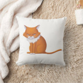 月曜モーニングキャット顔 クッション (ブランケット)