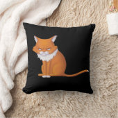 月曜モーニングキャット顔 クッション (ブランケット)