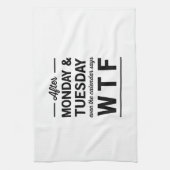 月曜日および火曜日後 キッチンタオル (縦)