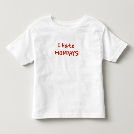 月曜日が嫌い！ トドラーTシャツ (正面)