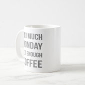 月曜日が過ぎていてコーヒーが足りない コーヒーマグカップ (正面左)