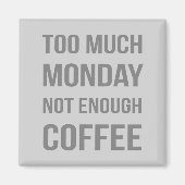 月曜日が過ぎていてコーヒーが足りない マグネット (正面)