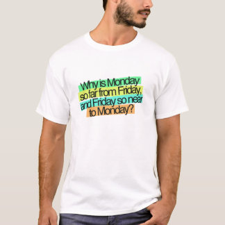 月曜日が金曜日の基本的なTシャツからずいぶん遠くになぜあるか Tシャツ