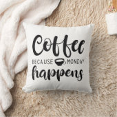 月曜日だからこそコーヒー クッション (ブランケット)