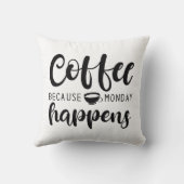 月曜日だからこそコーヒー クッション (裏面)