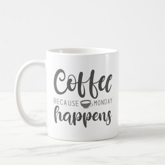 月曜日だからこそコーヒー コーヒーマグカップ (左)