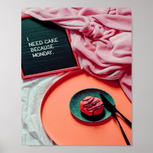 月曜日だからケーキがおもしろい必要 ポスター (正面)