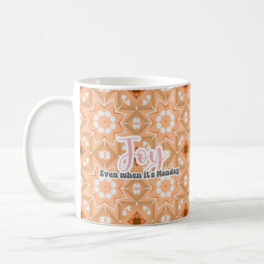 月曜日でも喜び コーヒーマグカップ (左)
