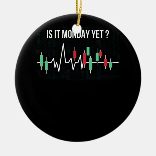 月曜日でも日中の株式市場暗号 セラミックオーナメント (正面)