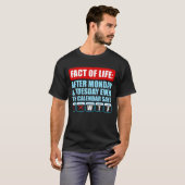 月曜日と火曜日のあとはカレンダーだってWTFと言う Tシャツ (正面フル)