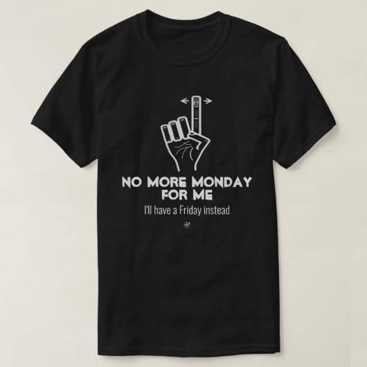 月曜日なんてもうやだ v2b tシャツ (デザイン正面)