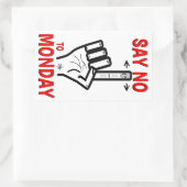 月曜日についてのジョーク（月曜日にノーと言う） 長方形シール (バッグ)