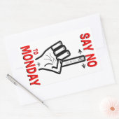 月曜日についてのジョーク（月曜日にノーと言う） 長方形シール (封筒)