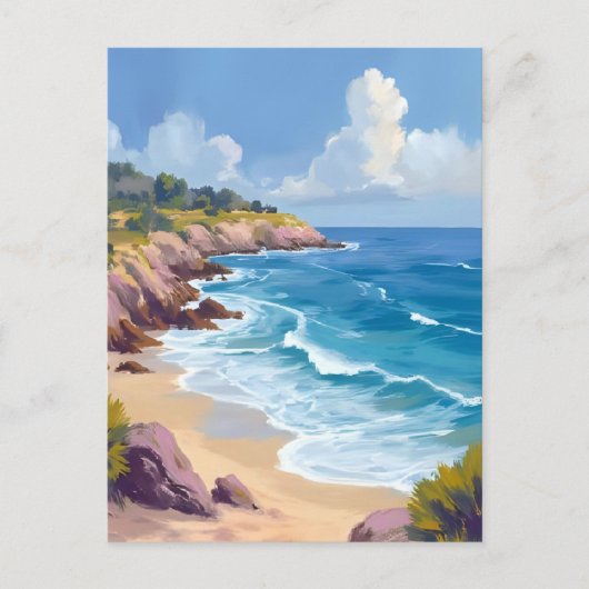 月曜日にマリブ | ビーチクリフスCAトラベル ポストカード (正面)