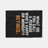 月曜日に幸せな人って何て呼ぶの？ フリースブランケット (正面(横))