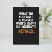 月曜日に幸せな人を何と呼びますか。 サンキューカード (スタンド正面)