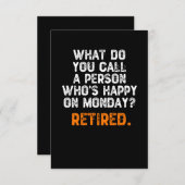 月曜日に幸せな人を何と呼びますか。 サンキューカード (正面/裏面)