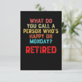 月曜日に幸せな人を何と呼びますか。 サンキューカード (スタンド正面)