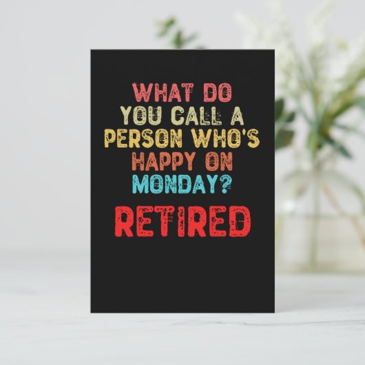 月曜日に幸せな人を何と呼びますか。 サンキューカード (スタンド正面)