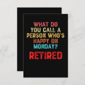 月曜日に幸せな人を何と呼びますか。 サンキューカード (正面/裏面)