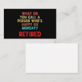 月曜日に幸せな人を何と呼びますか。 名刺 (正面/裏面)