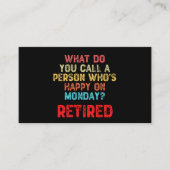 月曜日に幸せな人を何と呼びますか。 名刺 (正面)