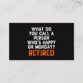 月曜日に幸せな人を何と呼びますか。 名刺 (正面)