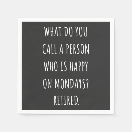 月曜日に幸せな人を何と呼ぶか スタンダードカクテルナプキン (正面)