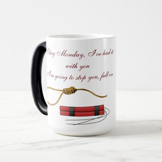 月曜日にNOと答える モーフィングマグカップ (正面左)